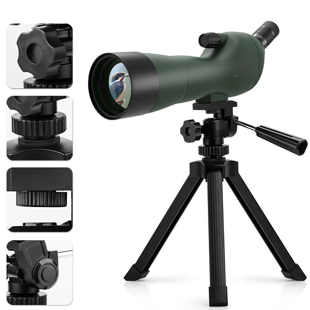 20-60X60ae 45 Degree Angled Spotting Scope with Tripod Telescope Scope