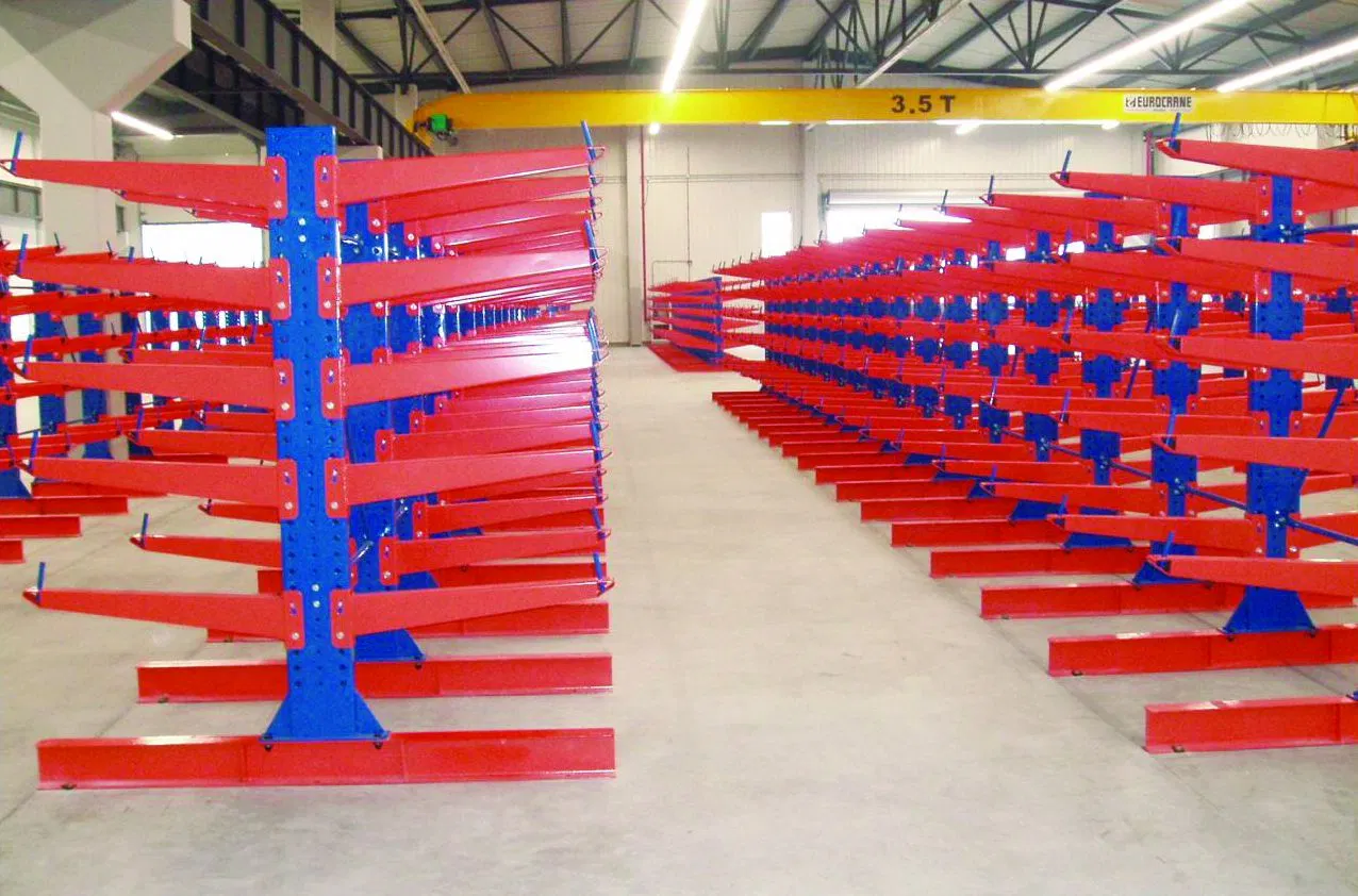 Industrial Pipe Shelf Warehouse Heavy Duty Cantilever Rack