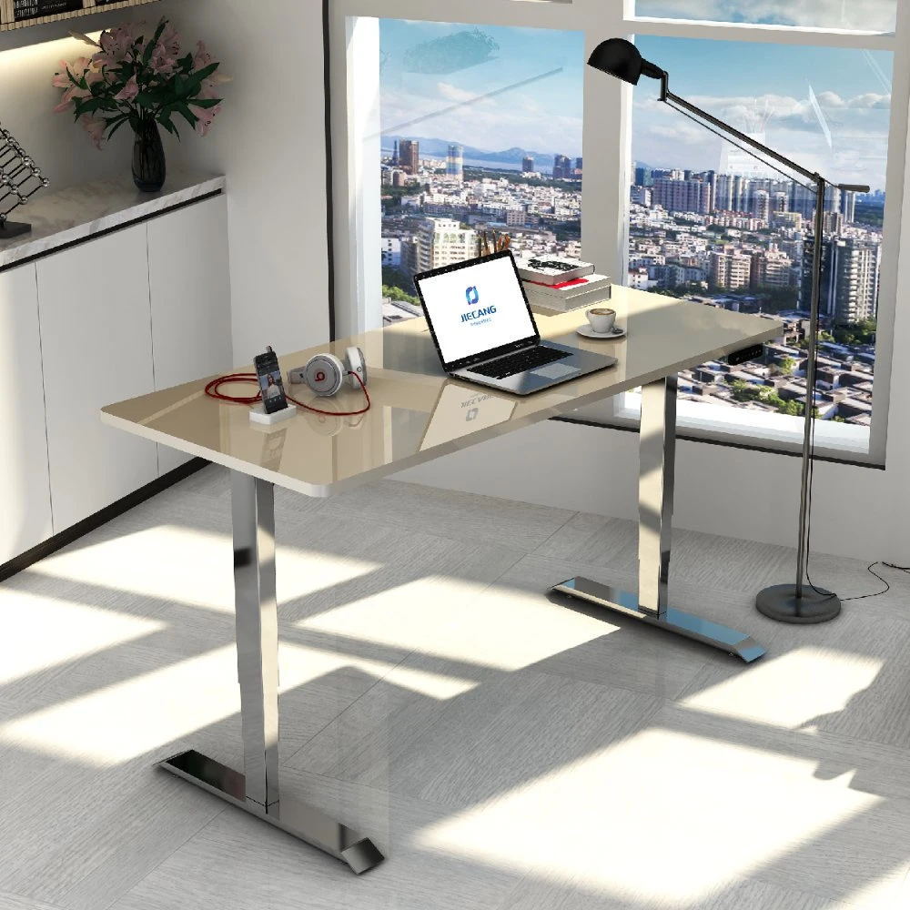 Modern Metal Standing. Desk Office Furniture Computer Table Pneumatic Standing Desk Stand up Jc35ts-R12r-Th