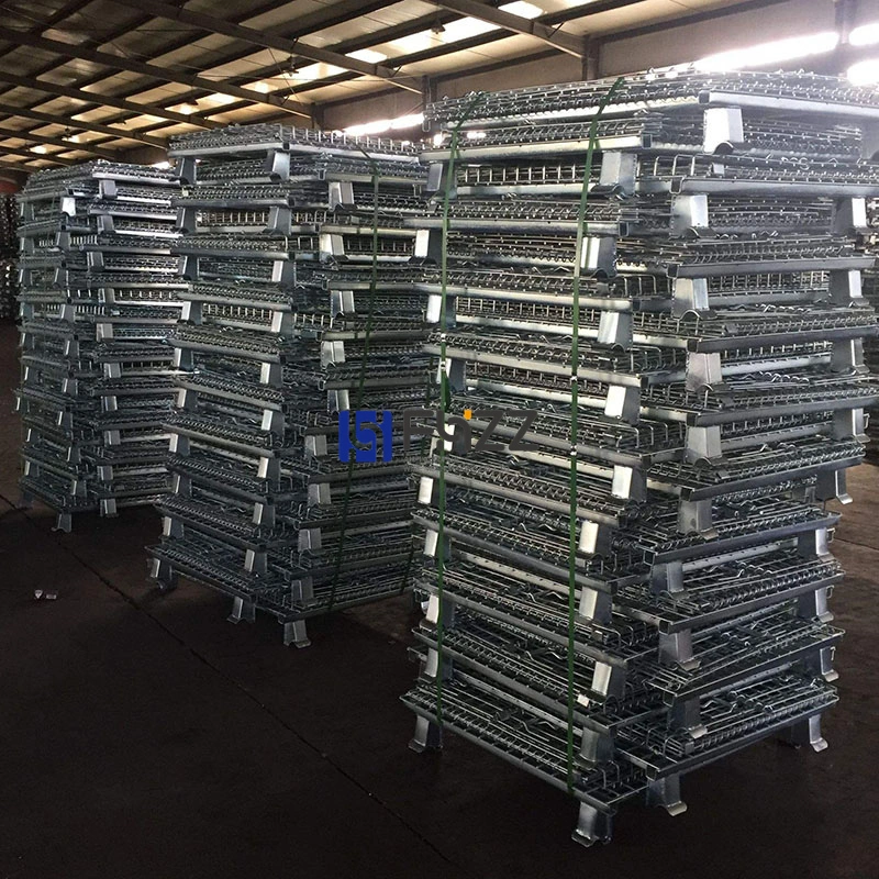 Hot Dipped Galvanized Heavy Duty Metal Wire Foldable Storage Cage