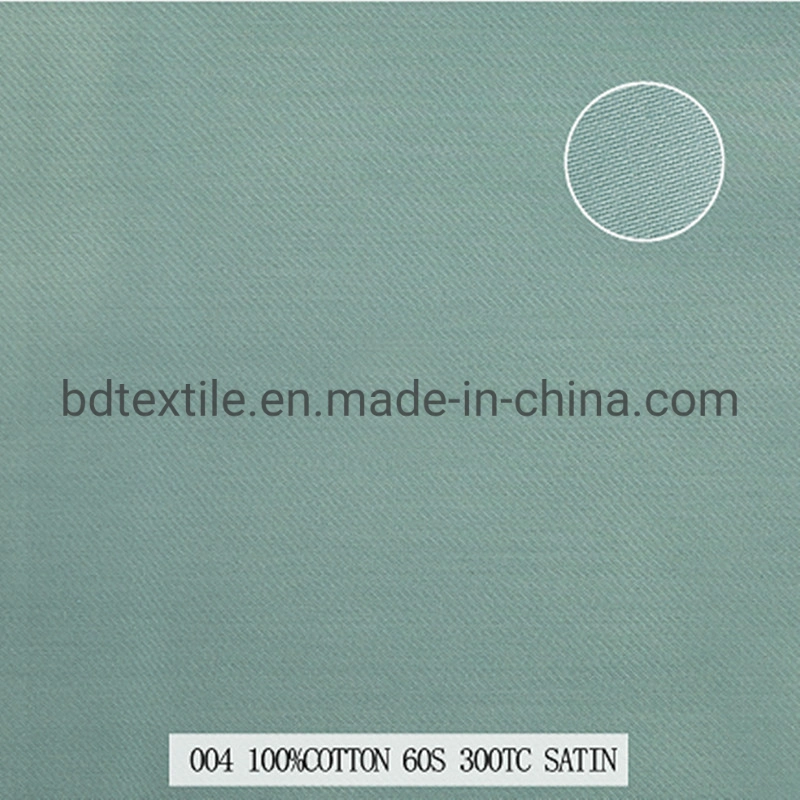 100% Cotton Solid Color Satin Home&Hotel Textile Bedding Fabric