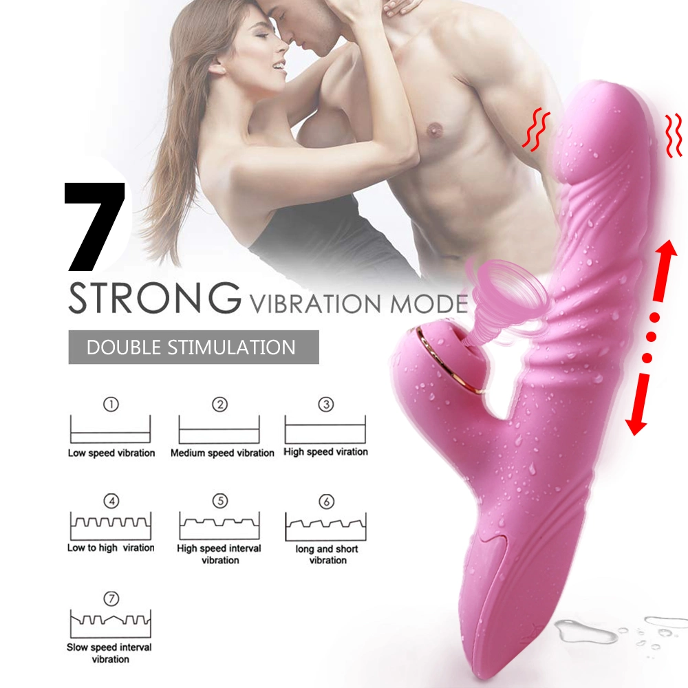 Multifunctional Sex Toys USB Charge Heating Mute Accept Paypal Rabbit Vibrator (8)