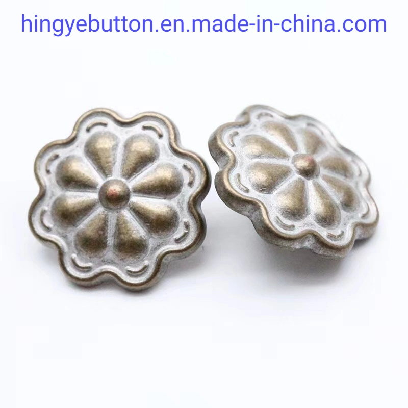 Metal Button Fashion Zinc Alloy Foot Shank Button for Garment Clothing Accessories