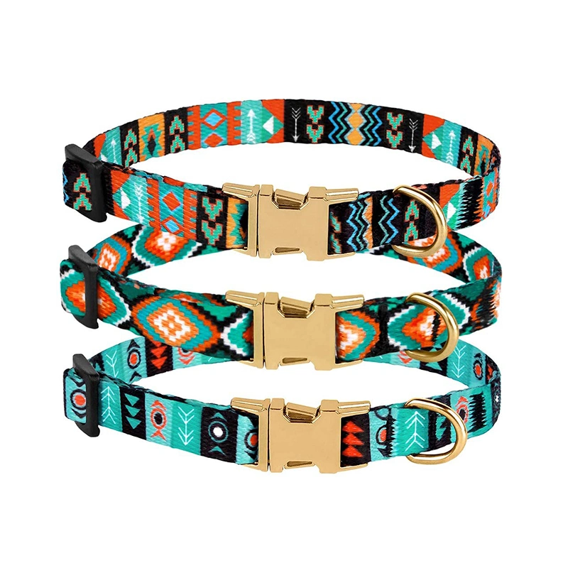 Pet Supplies Colorful Dog Collar Pet Accessories Double Side Printing for Small Dog