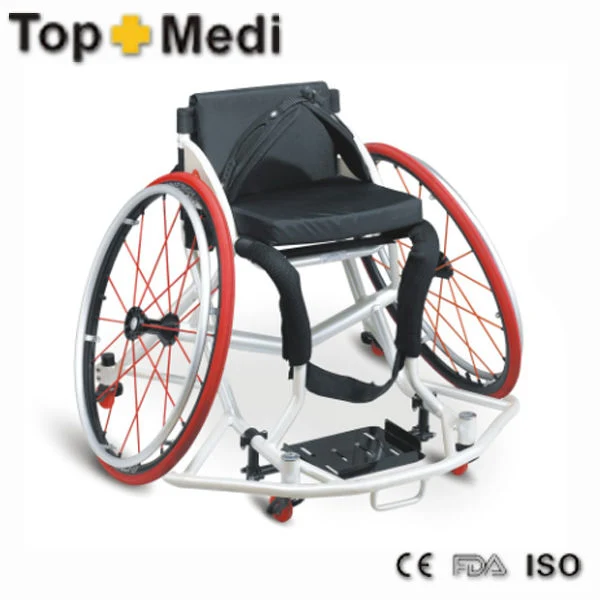 Topmedi High End Manual Aluminum Basketball Sports Wheelchair in China