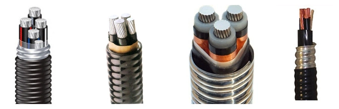 High Temperature Resistance 1/0, 2/0, 4/0AWG Aluminum Interlocked Armour Mc Cable