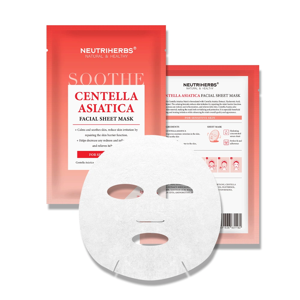 Soins De La Peau Marque Neutriherbs apaisante et le traitement de l'irritation Centella asiatica Masque facial feuille