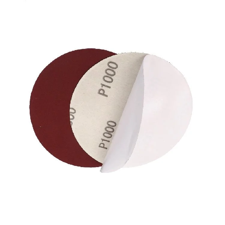 5inch Psa Self-Adhesive Sandpaper Discs Red Aluminum Oxide Sand Paper for Polishing and Sanding