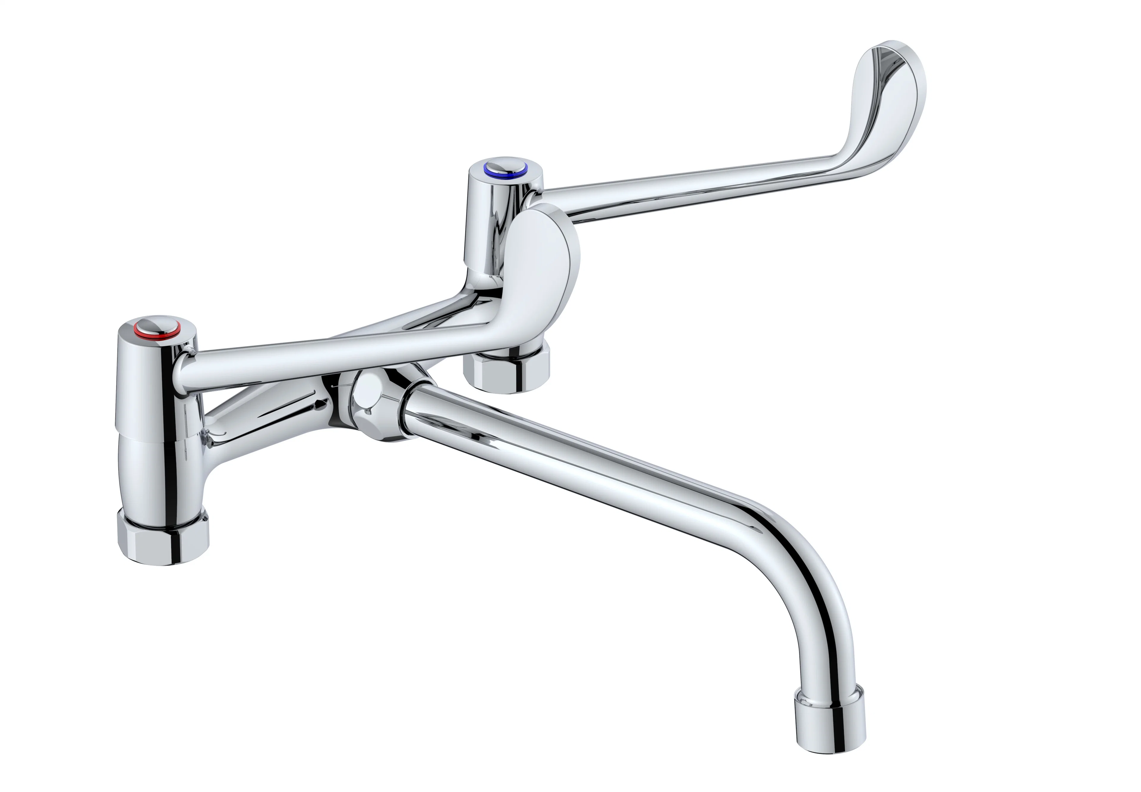 Medical Doctors Vets Dentists Hospital Wash Basin Tap Deck Mounted Long Handle Taps Faucet