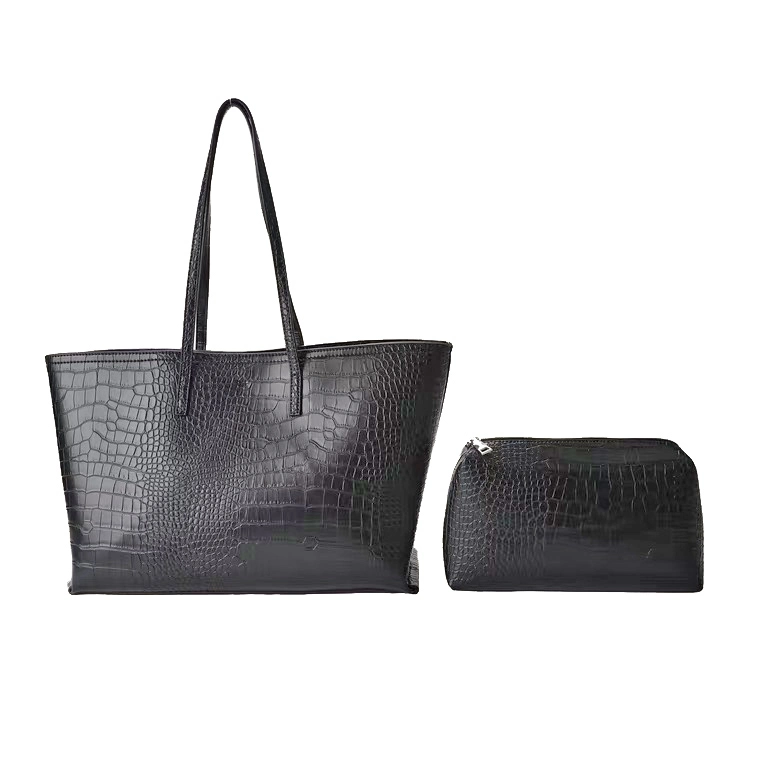 Online Shopping Fashion PU Leather Handbag Tote Bag Crocodile Women Leather Bag