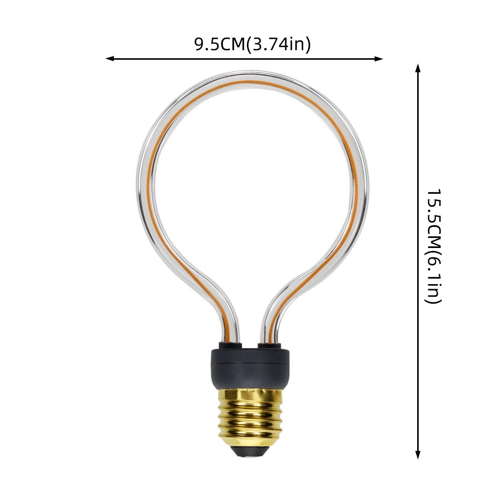 Anillo Art Edison bombilla LED Luz E27 Creative Iluminación Retro Iluminación