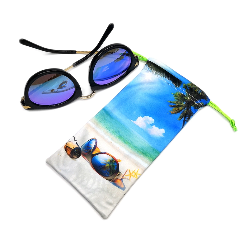 Custom Logo Printed Microfiber Eyeglasses Sunglasses Pouch Eyeglasses Bag