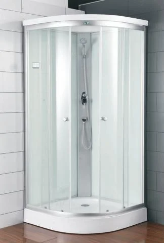 Sliding Door Shower Cubicle Enclosure Bathroom Tempered Glass Simple Shower Room