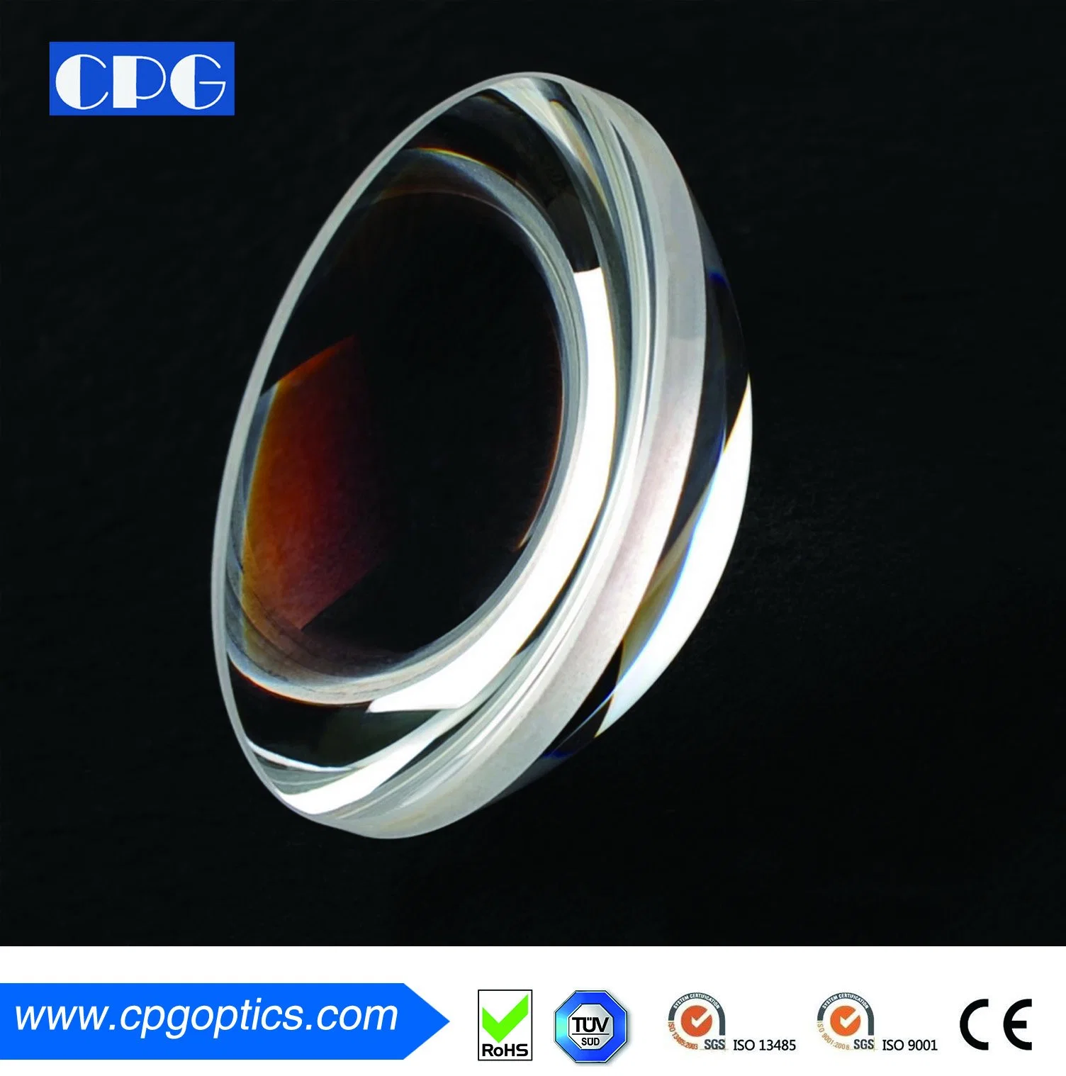 Diameter 50.8mm Fused Silica Positive Spherical Optical Lens