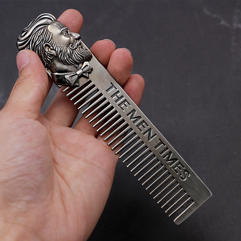 Stainless Steel Beard Comb Pocket Size Anti-Static Hair Care Tool Esg12356