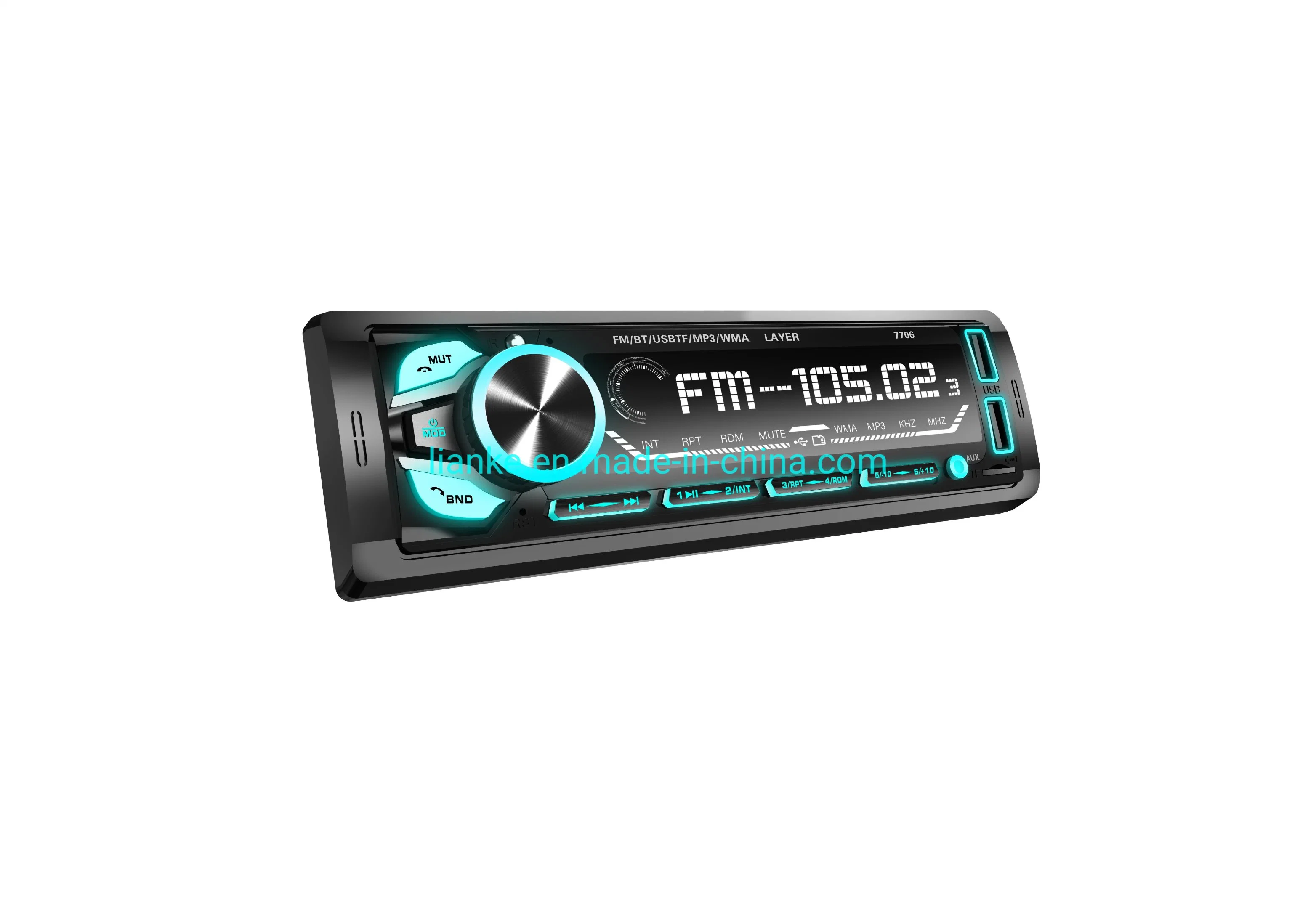 Hot Sale grand écran avec radio FM de joueur de voiture USB double