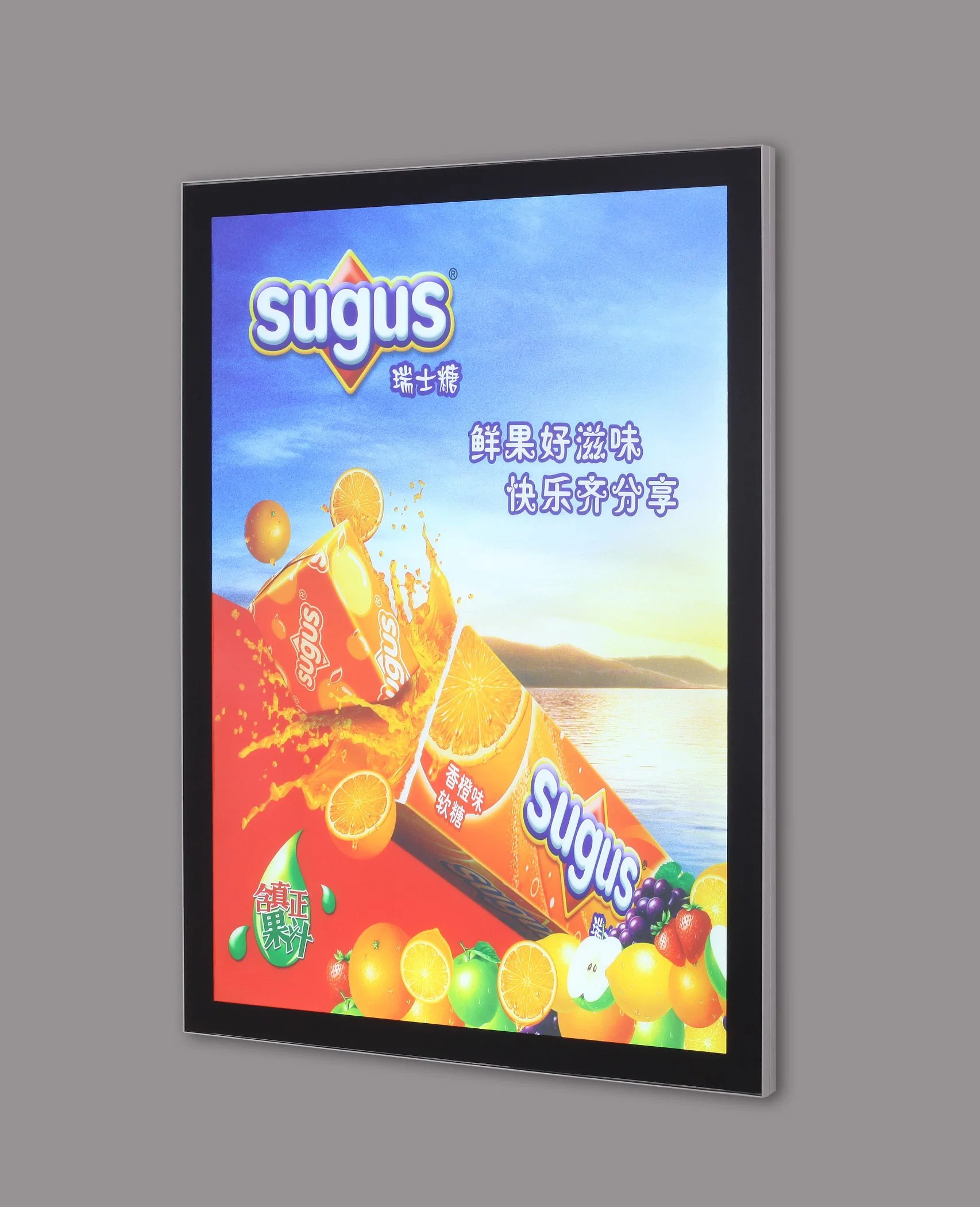 Black LED Light Box Display Advertising Board