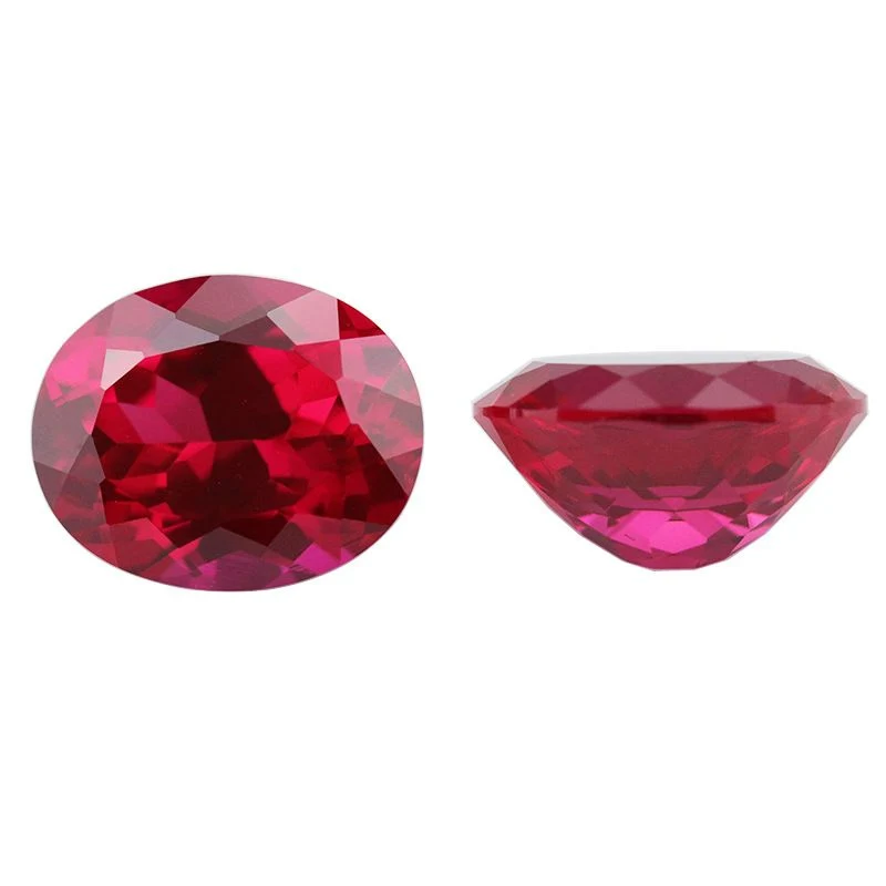 Synthetic Ruby 5# Oval Shape Gemstone for Jewelry Setting