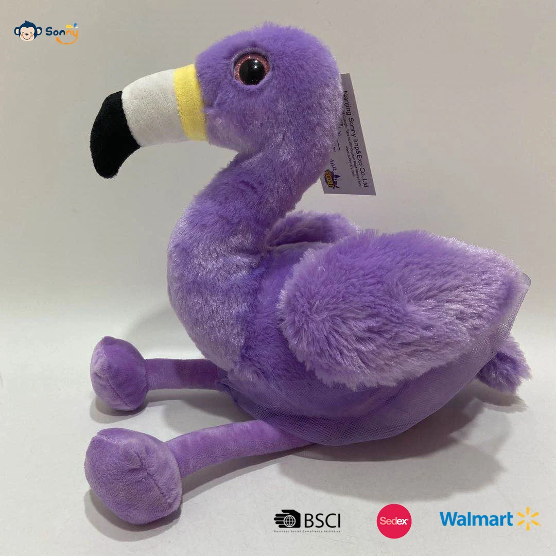 30 Cm New Adorable Embriodery Flamingo Plush Toy Best Gift for Birthdays & Home Decoration