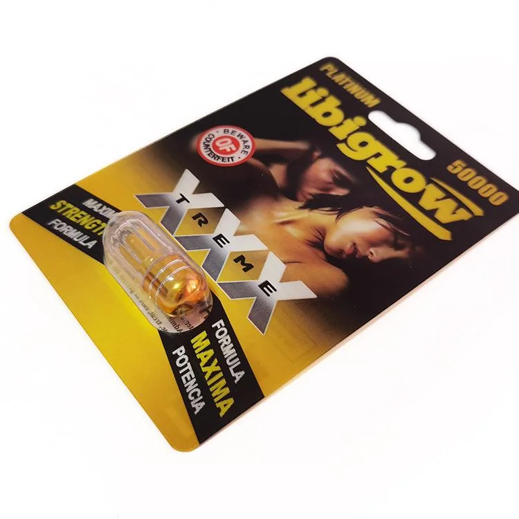 Customize Printing Packaging 3D Cards for Sexual Men Capsule