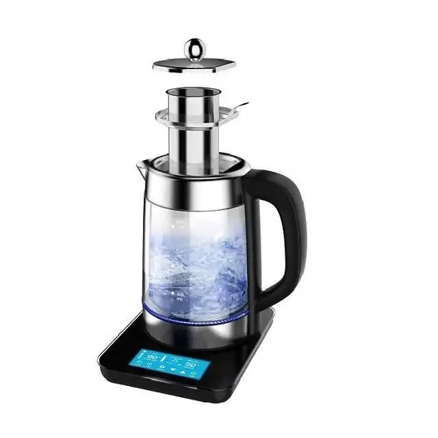 Digital Glass Borosilicate Tea Kettle Automatic Electric Glass Tea Maker Smart Glass Bottle Tea Maker