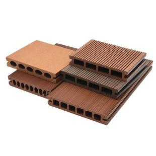 Eco-Friendly Outdoor WPC Decking Flooring Grooved Solid 3D Embossed Deck Board Composite Flooring