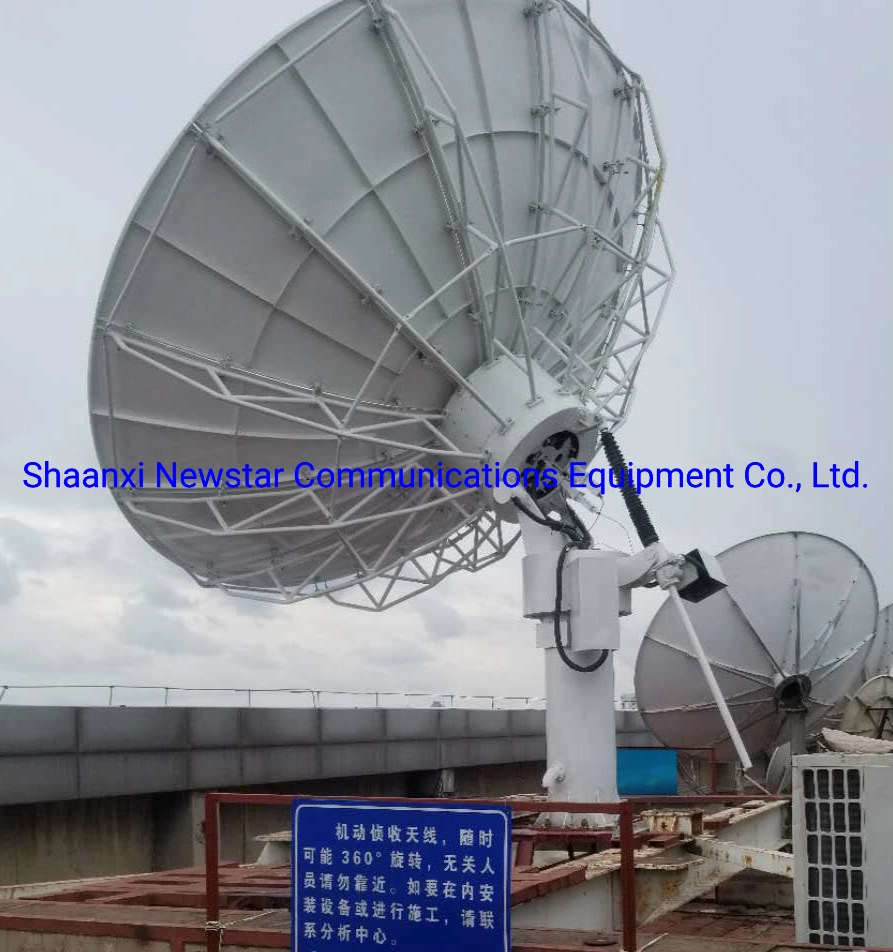 3.7m Azimuth 360degress Travel Earth Station Communication Antenna