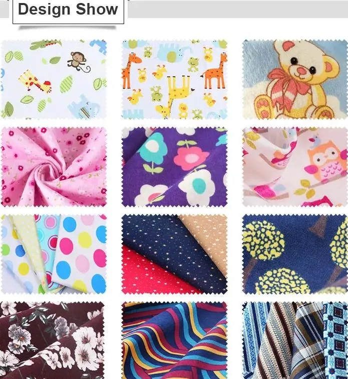 Soft and Warm 100% Cotton 20*10 40*42 150 Cm Flannel Fabrics for Pajamas