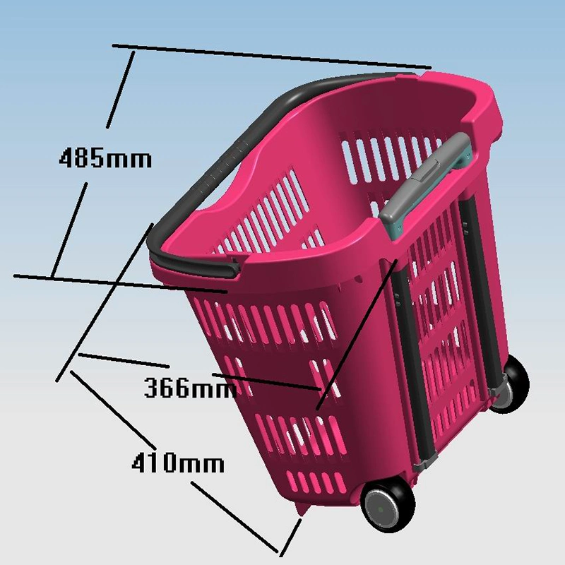 High Capacity Plastic Supermarket Shopping Hand Wire Mesh Basket