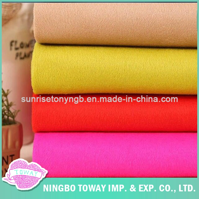 Color Coat Material Super Soft Thick Woolen Fabric