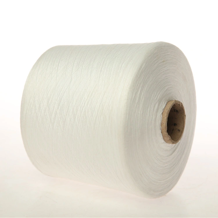 Single Polyeser Yarn 30s/1 "S" Twist Direct 100% Polyester Sewing Thread for Fabric Weaving with Raw White Made for Polyester Staple Fiber.