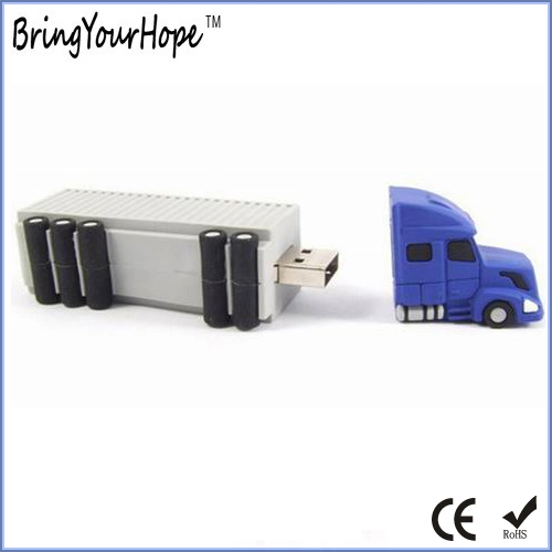 Chariot de style 3D de la forme de mémoire USB Pen Drive en PVC