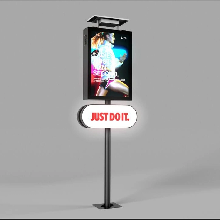 City Street Waterproof Smart Full Color LED Screen Light Pole Light Box