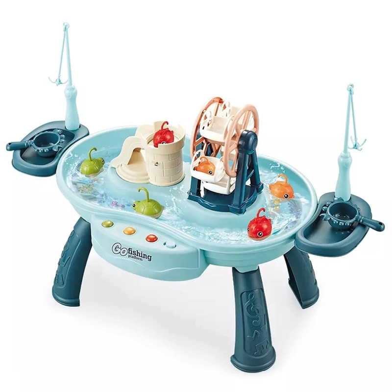 Tombo Wholesale/Supplier Children Educational Fishing Toddlers Platform Water Play Game Toys Battery Operated Go Plastic Ferris Wheel Play Set Fishing Game