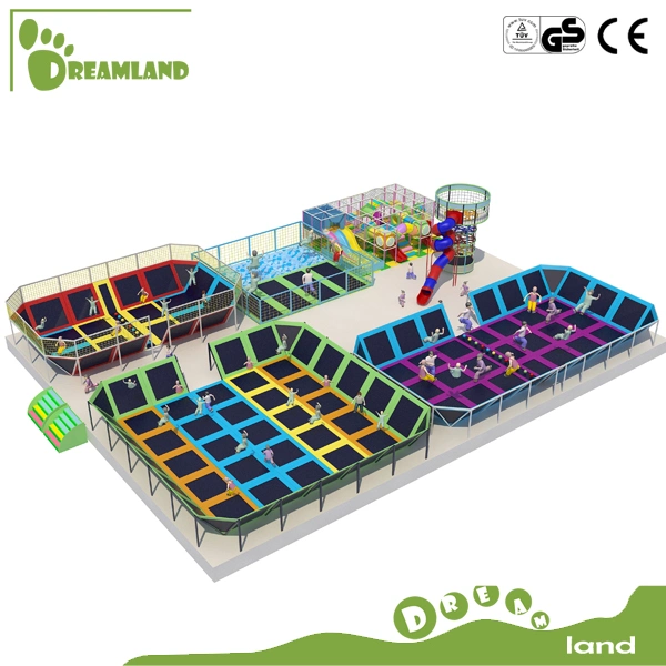 Commercial Cheap Free Jump Indoor Trampoline Area Safety Net Jumping Bed Indoor Trampoline Fitness Park for Kids