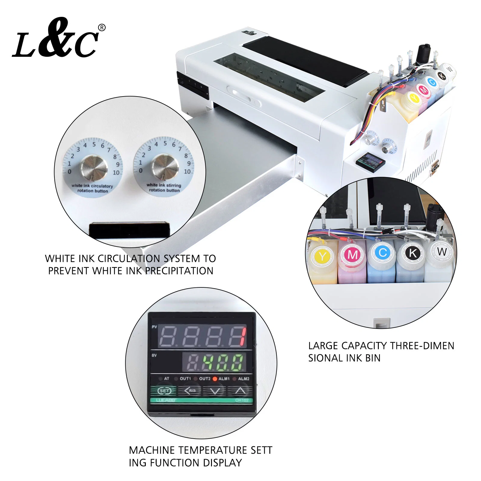 L&amp;C A3 70cm DTF Portable Printer T-Shirt Druckmaschine DTF Printer P400 P600 P800 MP2400 DTF Tintenstrahldrucker für 1390 1800