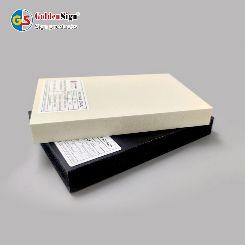 Goldensign Waterproof White Black Rigid PVC Expanded Forex Foamex Celuka 12mm Extruded Sheet Panel PVC Foam Board Sheet