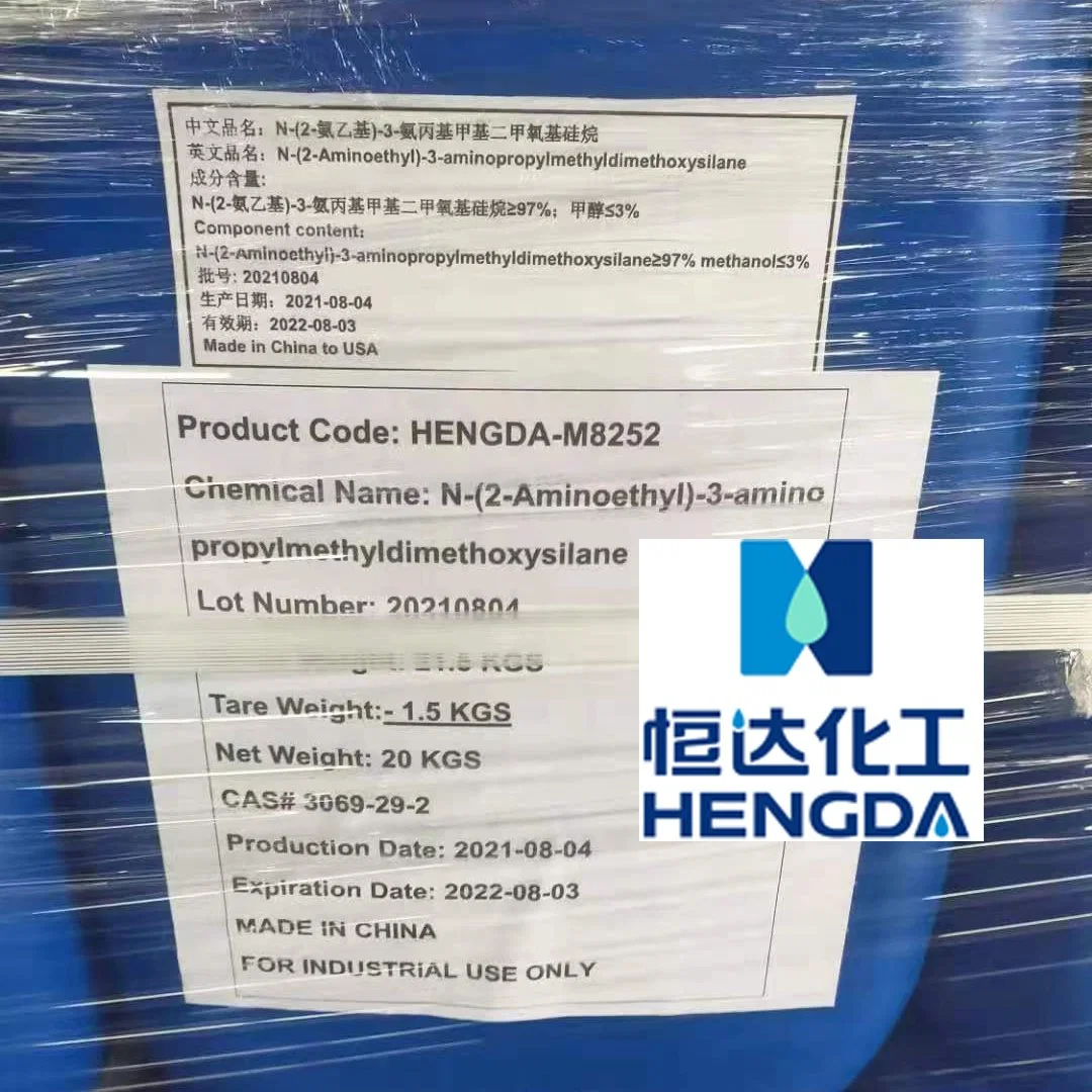 Industrial Grade N- (2-Aminoethyl) -3-Aminopropylmethyldimethoxysilane CAS# 3069-29-2 /a-2120/Z-6023/Kbm-602, Used in Textile Silicone Oil and Furan Resin