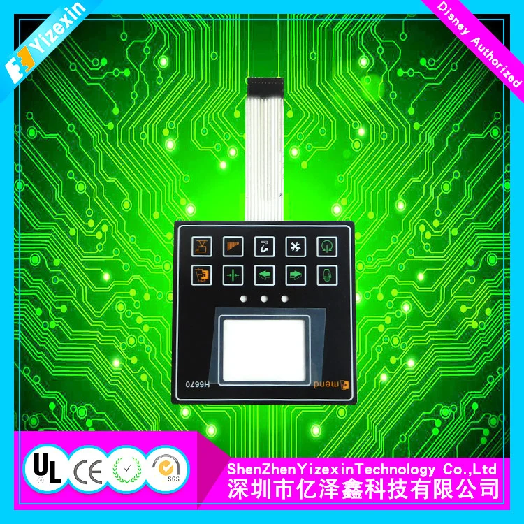 Customized Waterproof Membrane Keyboard for CNC System Equipment Flexible Display