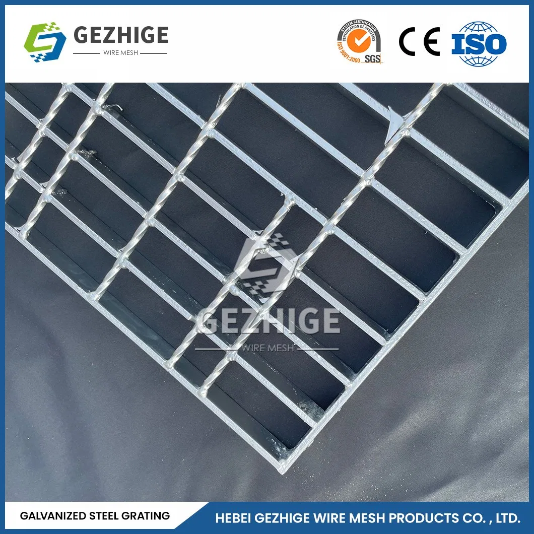 Gezhige No Rain or Snow Structural Steel Grating Manufacturing Custom Ss 304 Steel Grating China 25 30 mm Bearing Bar Pitch Grating Galvanised