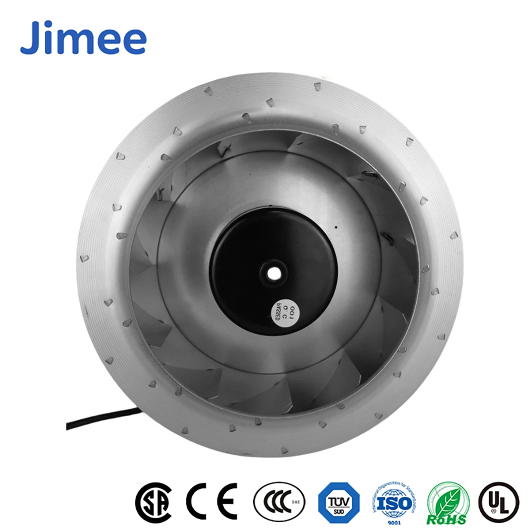 جيمي موتور الصين حديقة المنفاخ تصنيع Jm280/80e2b2 2100 (M3/H) الهواء تدفق مراوح EC من الطرد المركزي مروحة صغيرة من الفولاذ المقاوم للصدأ من الطرد المركزي لمدة نظام التبريد