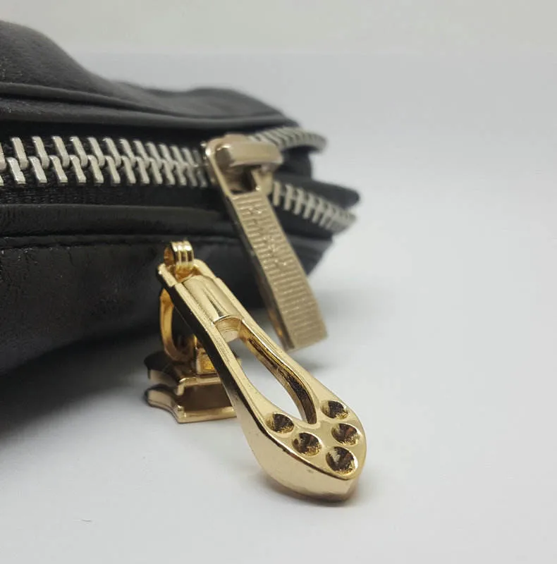 Custom Brushed Antik Logo Reißverschluss abnehmbare Slider Griff für Taschen