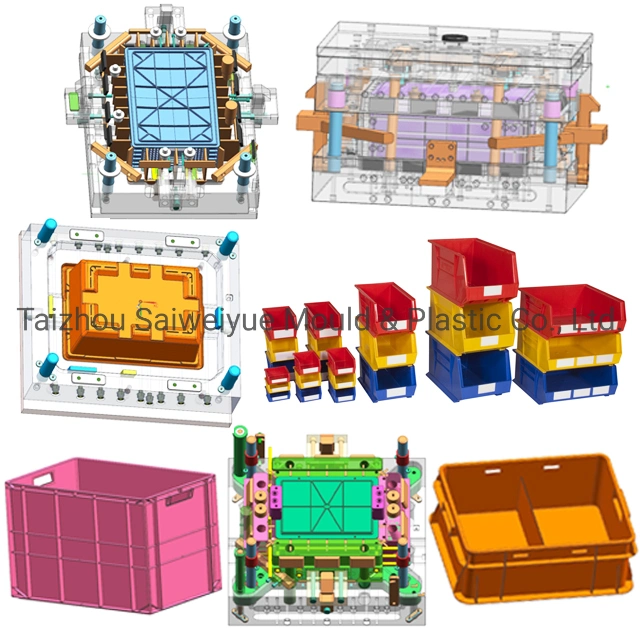 Factory Pallet Rack Plastic Bin Mold Shelf Storage Container Boxes Injection Mould