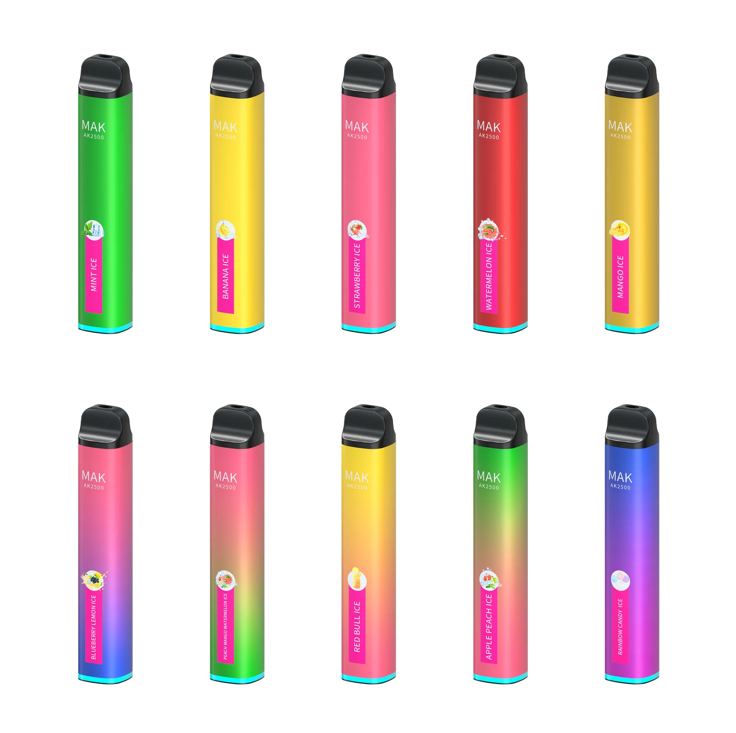 2022 Electronic Cigar OEM 600 800 1500 2500 2800 3000 Mak Puff Disposable Vape Pen E Plus Bang Mak Puff XXL