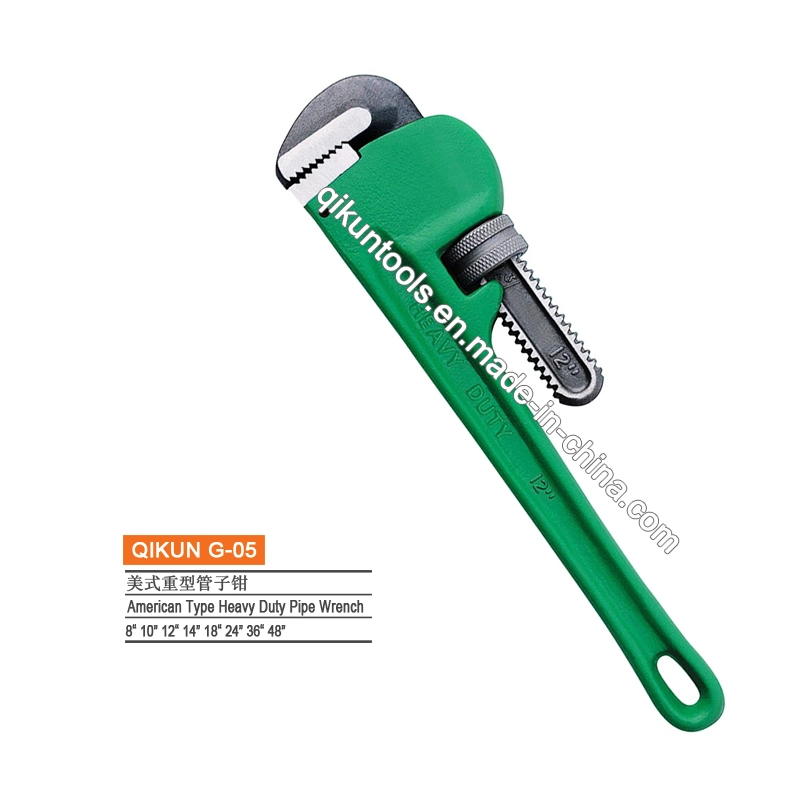 G-19 Construction Hardware Hand Tools Offset Type Heavy Duty Pipe Wrench