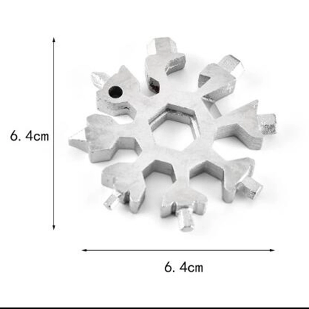 Herramienta de mano de multifunción de acero inoxidable de forma de copos de nieve destornilladores herramientas de bolsillo Wbb13285