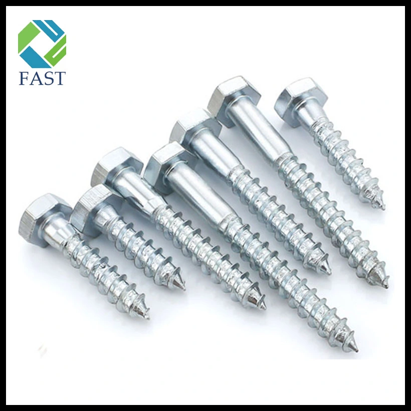 Zinc Plated Hex Head Self Tapping Wood Screw