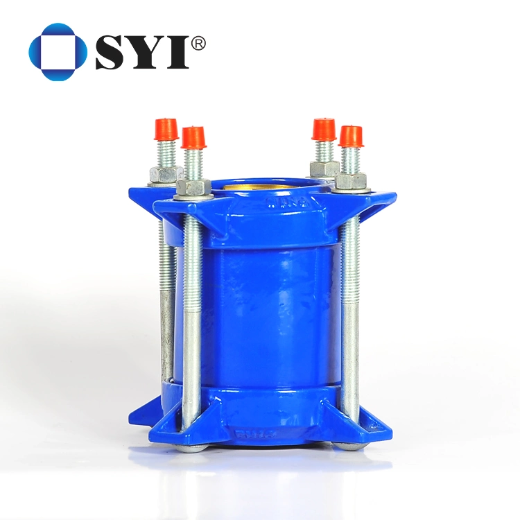 Syi Large Diameter Ductile Iron PE Restrained Coupling Connectors with Brass Thrust Ring