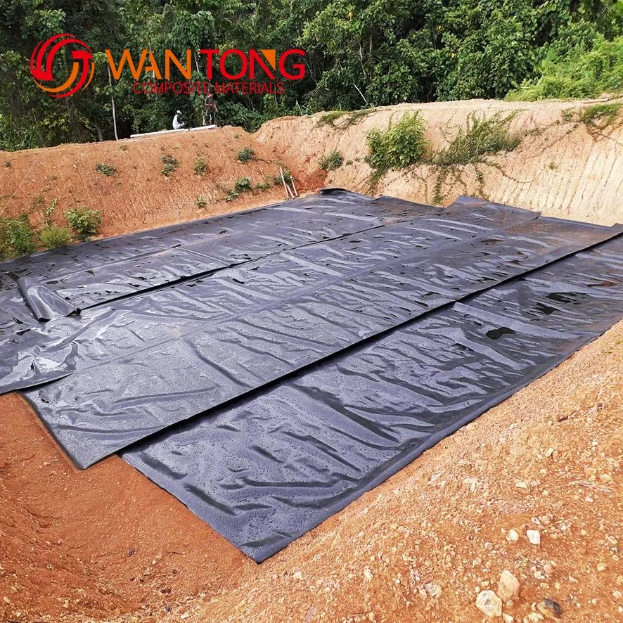 HDPE LDPE PVC Geomembrana de caucho EPDM para relleno y piscifactoría