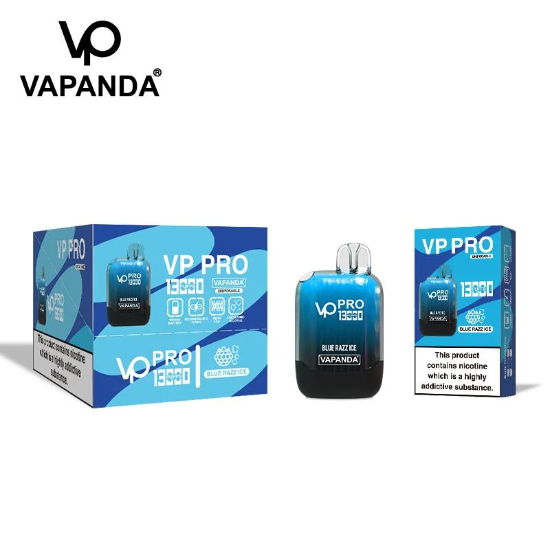 Nuevo diseño Vapanda Vp PRO 13000 Puffs 12000 VAPE desechable Caja E Cigarette 650mAh batería recargable 23ml prellenado Puff 12K Malla bobina Puffbar Bang Box King